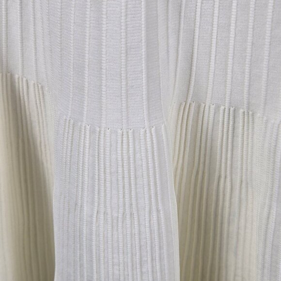 Olivaceous Size Large Cream Textured Skater Circle Skirt Elastic Waist NWT - Picture 3 of 11